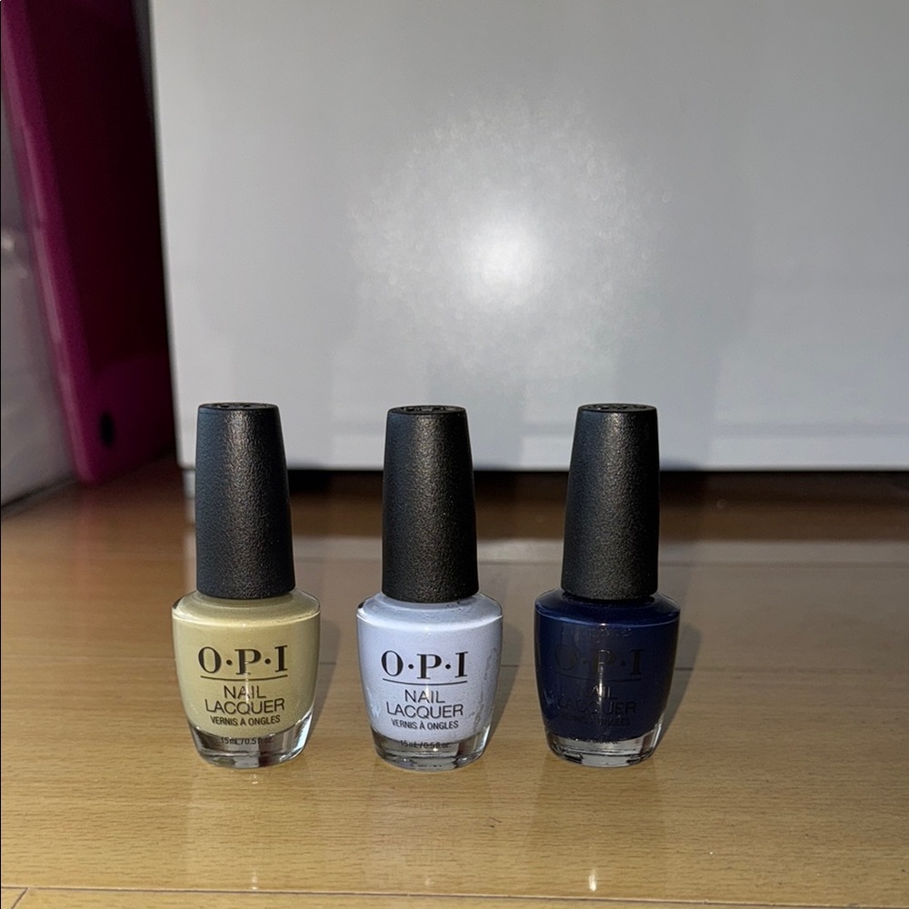 OPI Nail Lacquer Trio - Green, Light Blue, Dark Blue